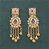 Antique Moti Earring With Matte Gold Plating