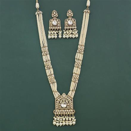 Antique Bandhai Pendant Set With Mehndi Plating