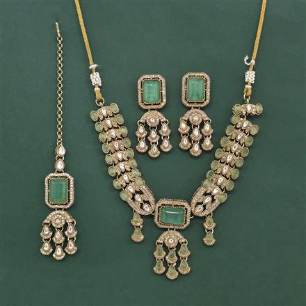 Antique Classic Necklace With Mehndi Plating