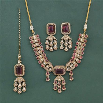 Antique Classic Necklace With Mehndi Plating