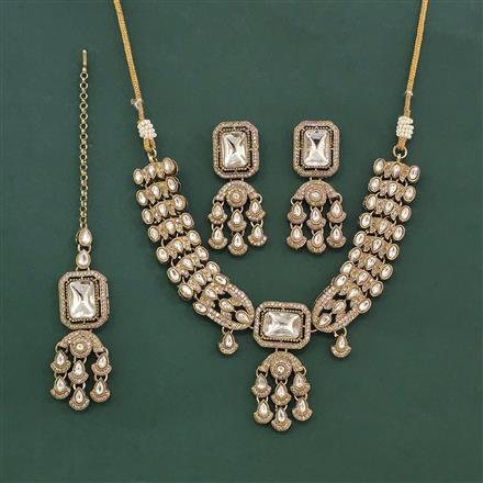 Antique Classic Necklace With Mehndi Plating