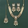 Antique Moti Necklace With Mehndi Plating