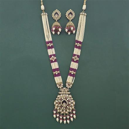 Antique Bandhai Pendant Set With Mehndi Plating