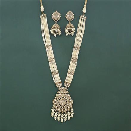 Antique Bandhai Pendant Set With Mehndi Plating