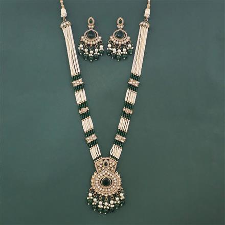 Antique Bandhai Pendant Set With Mehndi Plating