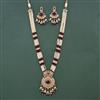 Antique Bandhai Pendant Set With Mehndi Plating