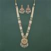 Antique Bandhai Pendant Set With Mehndi Plating