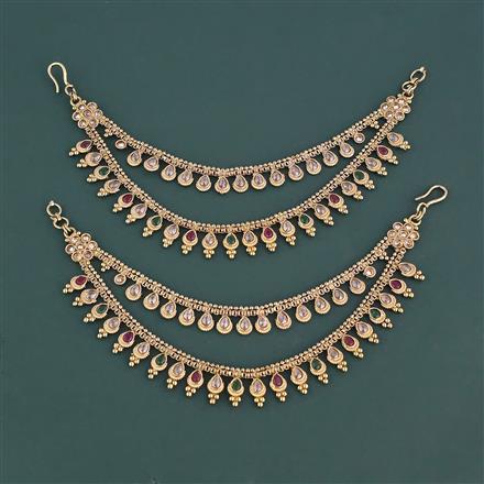 Antique Classic Ear Chain With Mehndi Plating