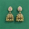 Antique Jhumki With Matte Gold Plating