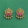 Antique South Indian Earring With Matte Gold Plating