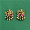 Antique South Indian Earring With Matte Gold Plating