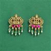 Antique South Indian Earring With Matte Gold Plating