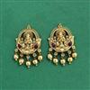 Antique Temple Earring With Matte Gold Plating