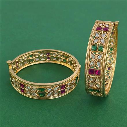 Antique Openable Bangles With Gold Plating
