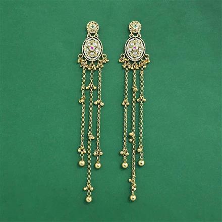Antique Moti Earring With Gold Plating
