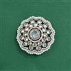Antique Moti Brooch With Mehndi Plating