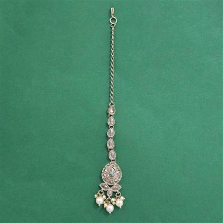 Antique Moti Tikka With Mehndi Plating