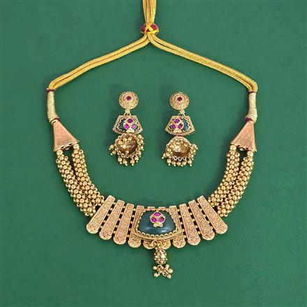 Antique Classic Mala Necklace With Gold Plating