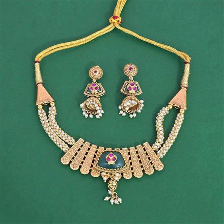 Antique Classic Mala Necklace With Gold Plating
