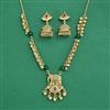 Antique Classic Pendant Set With Matte Gold Plating
