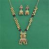 Antique Classic Pendant Set With Matte Gold Plating