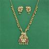 Antique Classic Pendant Set With Matte Gold Plating