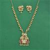 Antique Classic Pendant Set With Matte Gold Plating