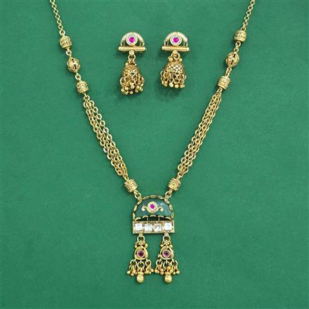 Antique Classic Pendant Set With Gold Plating