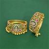Antique Openable Bangles With Matte Gold Plating