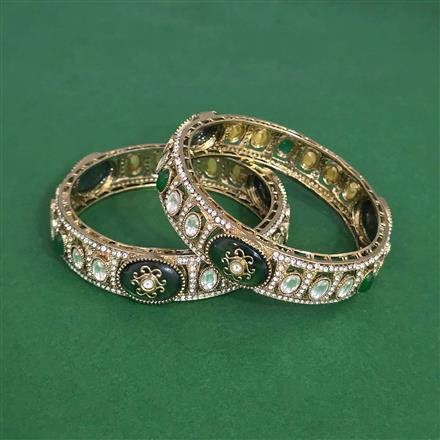 Antique Classic Bangles With Mehndi Plating