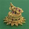 Antique Classic Sindoor Box With Matte Gold Plating