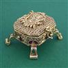 Antique Temple Sindoor Box With Matte Gold Plating