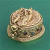 Antique Temple Sindoor Box With Matte Gold Plating