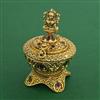 Antique Temple Sindoor Box With Matte Gold Plating