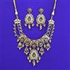 Antique Moti Pendant Set With Matte Gold Plating