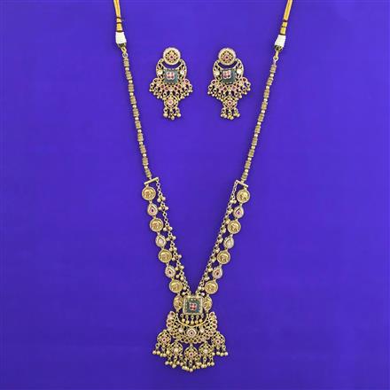 Antique Long Necklace With Gold Plating