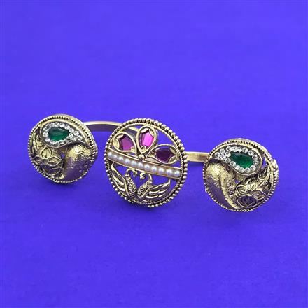 Antique Adjustable Ring With Gold Plating