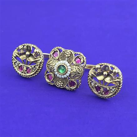 Antique Adjustable Ring With Gold Plating
