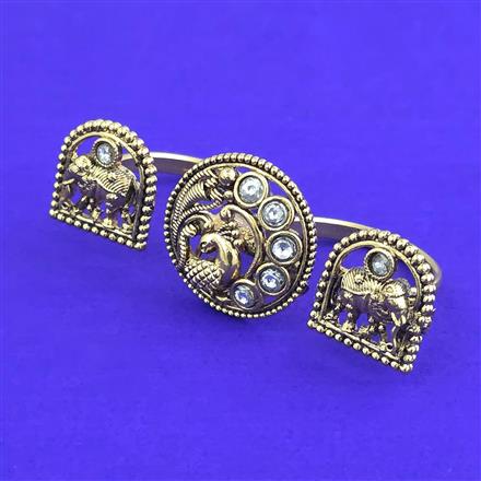 Antique Adjustable Ring With Gold Plating