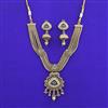 Antique Moti Necklace With Matte Gold Plating