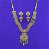 Antique Moti Necklace With Matte Gold Plating