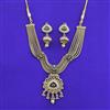 Antique Moti Necklace With Matte Gold Plating