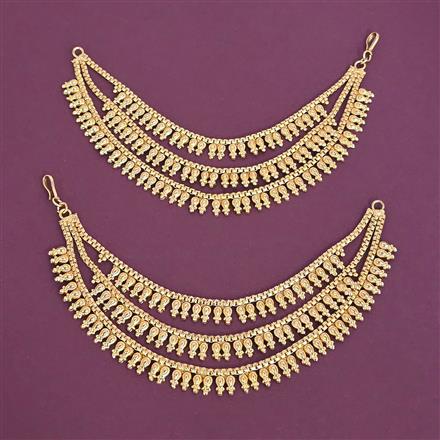 Antique Plain Gold Ear Chain With Gold Plating