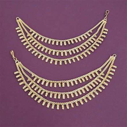 Antique Plain Gold Ear Chain With Gold Plating