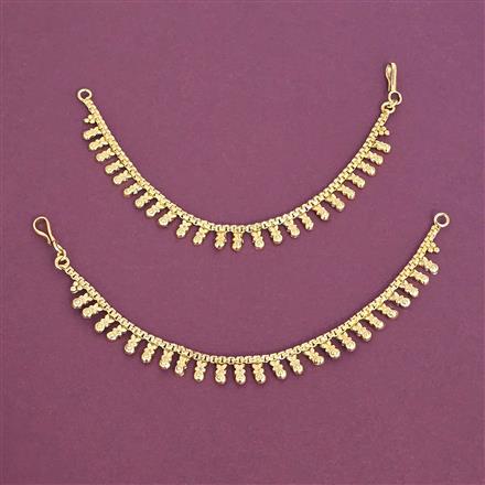 Antique Plain Gold Ear Chain With Gold Plating