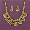 Antique Classic Necklace Set With Matte Gold Plating