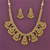 Antique Classic Necklace Set With Matte Gold Plating