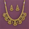 Antique Classic Necklace Set With Matte Gold Plating