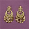 Antique Moti Earring With Matte Gold Plating