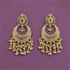 Antique Moti Earring With Matte Gold Plating